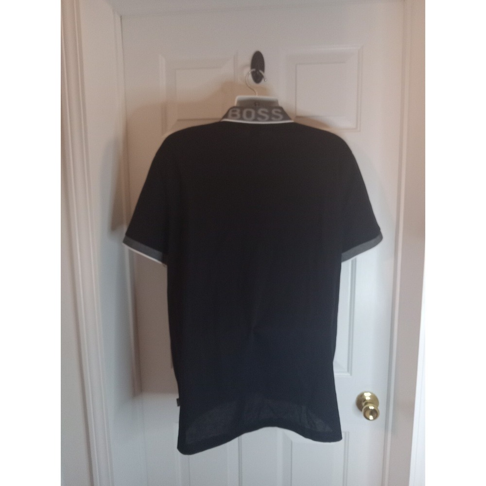 New Hugo BOSS  Polo Mens Dark Blue  Prout 26 Polo Shirt 2xl Boss Spell out - Picture 4 of 16